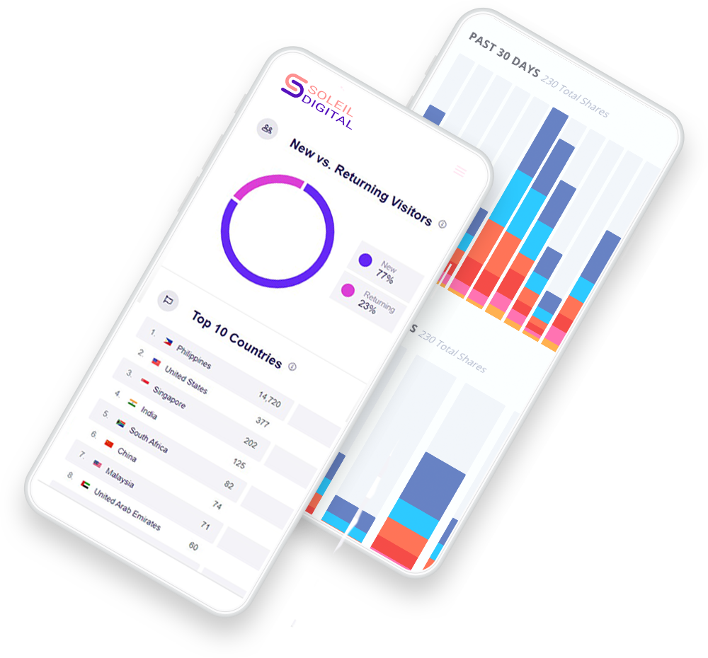 seo soleil digital  marketing analytics phone